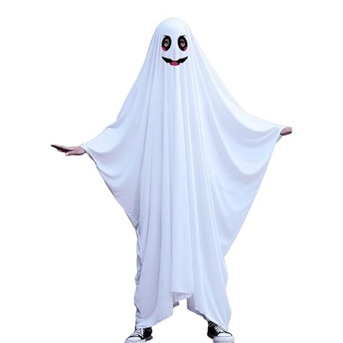 Imoncom Halloween-Weißes-Geist-Mantel-Cape – Kostüm für Kinder & Erwachsene, ideal für Halloween-Verkleidung und gruseliges Cosplay (80cm, Stil 1) von Imoncom