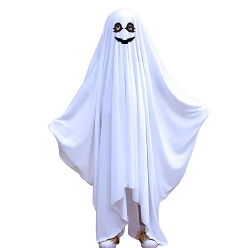 Imoncom Halloween-Weißes-Geist-Mantel-Cape – Kostüm für Kinder & Erwachsene, ideal für Halloween-Verkleidung und gruseliges Cosplay (94cm, Stil 2) von Imoncom