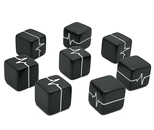 Impact! Miniatures Human Pulse Fate/Fudge Würfel, Schwarz, 8 Stück von Impact! Miniatures