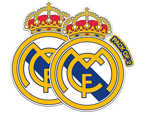 IMPERIAL VIBES Real Madrid Fußball Aufkleber - Vinyl Aufkleber für Auto, LKW und Van - Indoor und Outdoor für Laptop - Wasserdichter Aufkleber für Handy und Wasserflasche - Abnehmbarer von Imperial Vibes