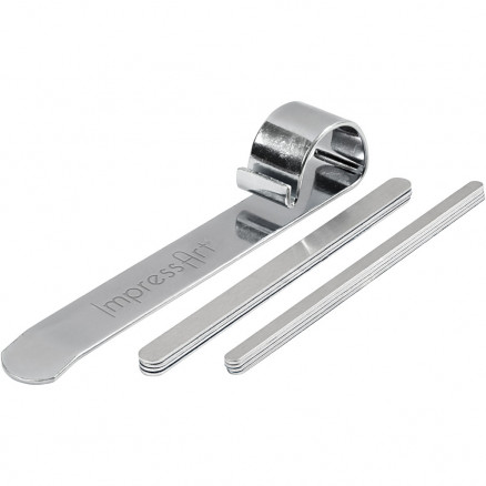 Biegewerkzeug und Metallbänder für Armreifen, L: 15 m, B: 6-10mm, 1 Set, Aluminium Biegewerkzeug und Metallbänder für Armreifen, L: 15 m, B: 6-10mm, 1 Set, Aluminium von ImpressArt