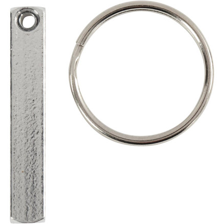 Schlüsselanhänger-Set, Größe 40x5 mm, 6 Stk/ 1 Pck Schlüsselanhänger-Set, Größe 40x5 mm, 6 Stk/ 1 Pck von ImpressArt