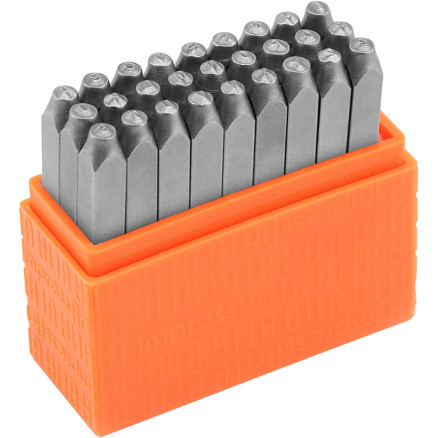 Prägestempel-Set, Großbuchstaben, Größe 3 mm, Schrifttype: Sans Serif , 27 Stk/ 1 Set von ImpressArt