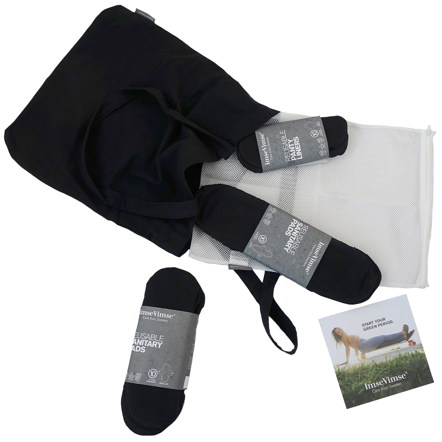 Imse Stoffbinden Starterset - 12 Stk + Tasche - Black Imse Stoffbinden Starterset - 12 Stk + Tasche - Black von ImseVimse