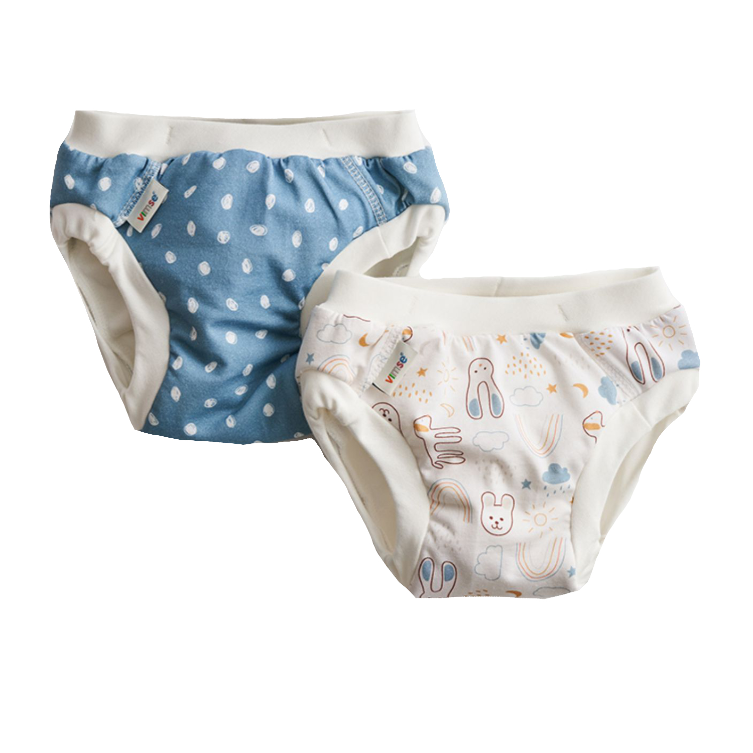 Vimse Trainer - 2 St. - Blue Dots / White Teddy SL (13 - 17 kg) von ImseVimse