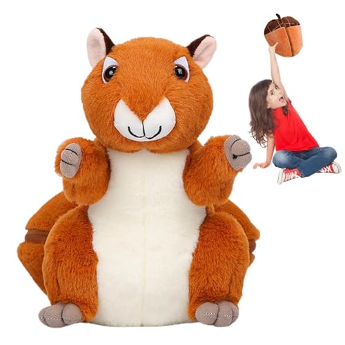 Imtrub Eichhörnchen Plüschspielzeug, Eichhörnchen ausgestopfte Tierpuppe,Reversible Eichhörnchen Kiefernkerne Tierarchitierkissen - Weiches und niedliches Plushie -Plushie -Sofa Kissen, schlafender Imtrub Eichhörnchen Plüschspielzeug, Eichhörnchen ausgestopfte Tierpuppe,Reversible Eichhörnchen Kiefernkerne Tierarchitierkissen - Weiches und niedliches Plushie -Plushie -Sofa Kissen, schlafender von Imtrub