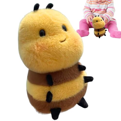 Imtrub Plüschbiene | Cartoon Biene Plüschtier Puppe,Sammelfigur Schlafbegleiter für Kleinkinder Baby Schlafzimmer Sofa Auto Urlaub Kinderzimmer Weihnachten Halloween von Imtrub