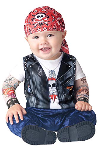 Rocker Biker Kostüm für Babys bunt 74/80 (12-18 Monate) von In Character
