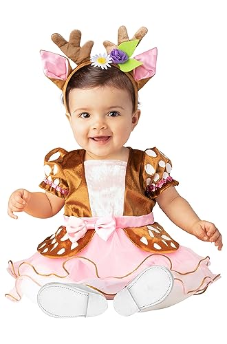 InCharacter Baby-Hirsch-Tutu-Kostüm, Braun/Pink, X-Small (0-6) von InCharacter
