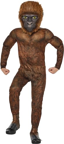 InSpirit Designs Godzilla vs. Kong Kinder King Kong Jumpsuit Kostüm | Offizielles Lizenzprodukt | Theateroutfit - S von InSpirit Designs