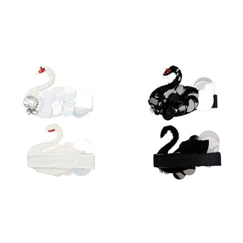 Inca 41780 2er Set Schwan Haarhaken 2 Farben sdos, Mehrfarbig von Inca