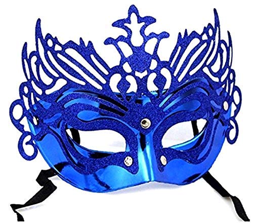 Inception Pro Infinite Maske für Kostüm, Verkleidung, Karneval, Halloween, Theater, Elegant, Venezianisch, Glitzer, Blau, Erwachsene, Damen, Mädchen von Inception Pro Infinite