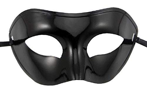 Schwarze einfache venezianische Maske maskiert Mann Kostüm Karneval Halloween Accessoires Verkleidung Erwachsene von Inception Pro Infinite