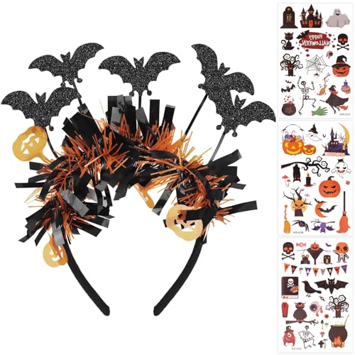 IncreDecor Halloween-Fledermaus-Stirnband, Orangefarbene Fledermäuse, Normal von IncreDecor