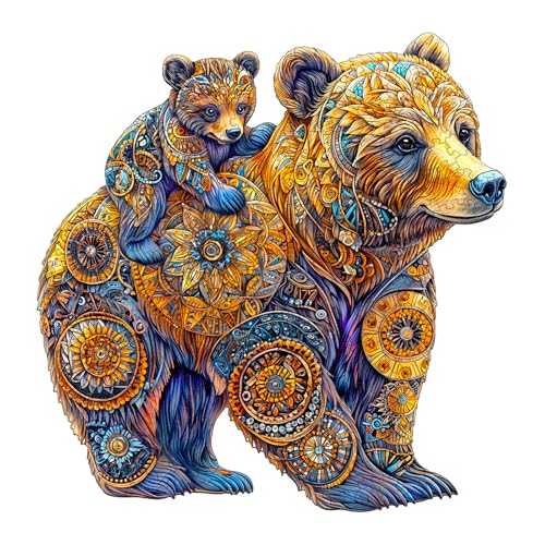 Individz Holzpuzzle für Erwachsene Kinder, Einzigartige Tierförmige Familie Bär Wooden Puzzle, Kreatives Geburtstagsgeschenk für Erwachsene(L-34 * 33.3cm-275 Stück) Individz Holzpuzzle für Erwachsene Kinder, Einzigartige Tierförmige Familie Bär Wooden Puzzle, Kreatives Geburtstagsgeschenk für Erwachsene(L-34 * 33.3cm-275 Stück) von Individz