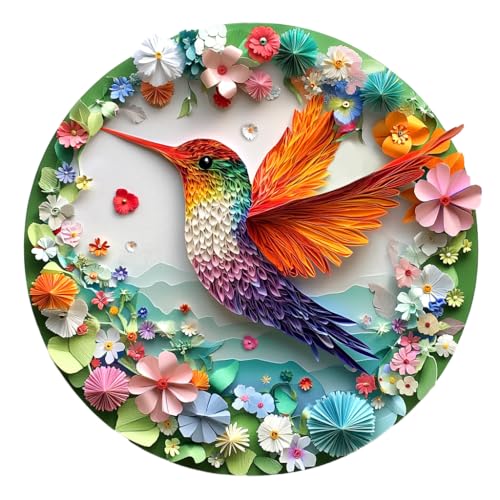 Individz Holzpuzzle für Erwachsene Kinder, Einzigartige Tierförmige Papierschnitt-Kolibri Wooden Puzzle, Kreatives Geburtstagsgeschenk für Erwachsene(L-34 * 34cm-280 Stück) Individz Holzpuzzle für Erwachsene Kinder, Einzigartige Tierförmige Papierschnitt-Kolibri Wooden Puzzle, Kreatives Geburtstagsgeschenk für Erwachsene(L-34 * 34cm-280 Stück) von Individz