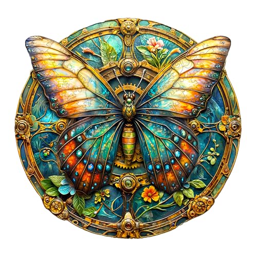 Individz Holzpuzzle für Erwachsene Kinder, Einzigartige Tierförmige Vintage-Schmetterling Wooden Puzzle, Kreatives Geburtstagsgeschenk für Erwachsene(L-34 * 33.1cm-300 Stück) Individz Holzpuzzle für Erwachsene Kinder, Einzigartige Tierförmige Vintage-Schmetterling Wooden Puzzle, Kreatives Geburtstagsgeschenk für Erwachsene(L-34 * 33.1cm-300 Stück) von Individz