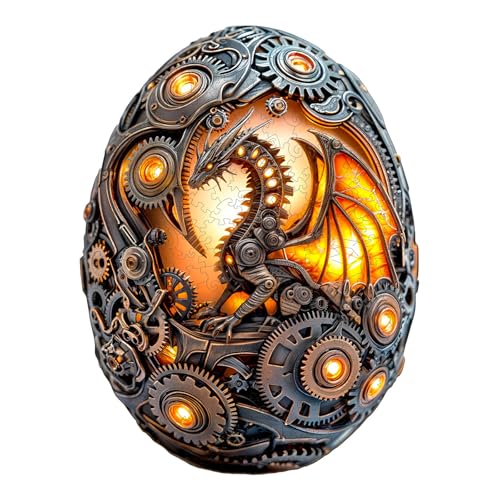 Individz Holzpuzzle für Erwachsene Kinder, Einzigartige Tierförmige 3D Mechanisches Drachenei Wooden Puzzle, Kreatives Geburtstagsgeschenk für Erwachsene(L-37.7 * 28.5cm-270 Stück) von Individz