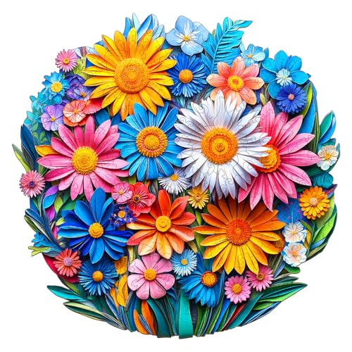 Individz Holzpuzzle für Erwachsene Kinder, Einzigartige Tierförmige Papierblume Wooden Puzzle, Kreatives Geburtstagsgeschenk für Erwachsene(L-34 * 33.8cm-300 Stück) von Individz