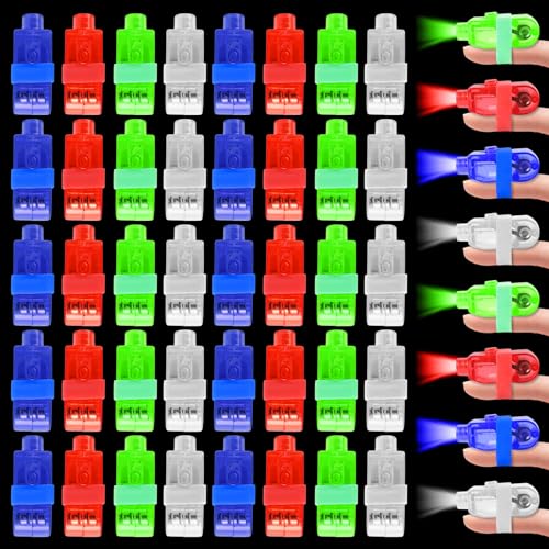 Indrnif 40 Stück Fingerlampe LED Fingerlichter LED Bunt Fingerlicht Fingerring Leuchtringe LED-Taschenlampen zum Aufstecken auf die Finger Fingertaschenlampe Kinder für Partys, Bälle, Discos Indrnif 40 Stück Fingerlampe LED Fingerlichter LED Bunt Fingerlicht Fingerring Leuchtringe LED-Taschenlampen zum Aufstecken auf die Finger Fingertaschenlampe Kinder für Partys, Bälle, Discos von Indrnif