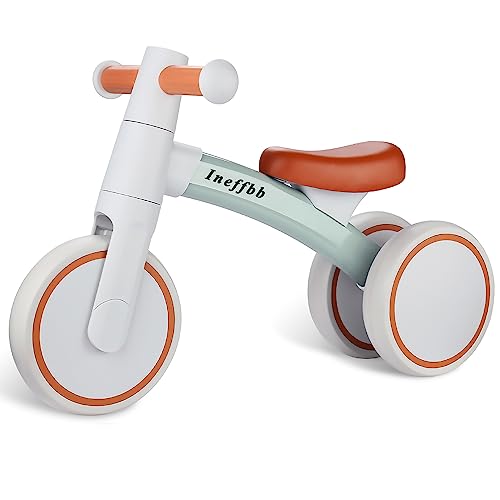 Ineffbb Kinder Laufrad für 1-2 Jahre, Kleinkind Fahrrad Ride On Spielzeug Baby Lauflernhilfe mit 3 Rollen für 10-24 Monate Baby, Erstes Rutschrad ohne Pedale für Jungen Mädchen als Geschenke von Ineffbb