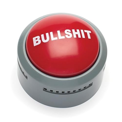 Bullshit Alarmknopf | Mit 5 verschiedenen Anti-BS-Reaktionen | Großer roter Summer | Lustig für Erwachsene | Spaß fürs Büro | 2 x AAA Batterien enthalten von Inevitable Party