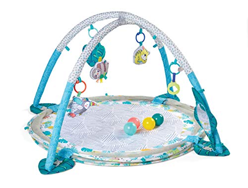 Infantino Jumbo Activity Gym & Ball Pit Transformable 3-in-1 Playmat, Sensory-Stimulating, for Infants and Toddlers with 20 Balls for Ultimate Fun, Multicoloured von INFANTINO