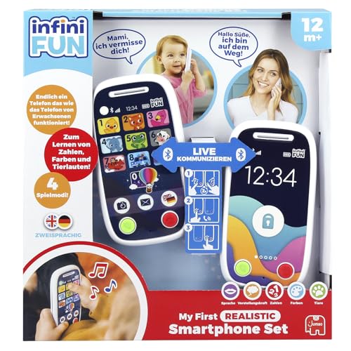 INFINI FUN - Mein erstes echtes Telefonset - Das erste Telefon, mit dem Man über Bluetooth telefonieren kann! - Zweisprachiges Multi-Lern-Imitationsspielzeug Französisch/Englisch - Ab 12 Monate INFINI FUN - Mein erstes echtes Telefonset - Das erste Telefon, mit dem Man über Bluetooth telefonieren kann! - Zweisprachiges Multi-Lern-Imitationsspielzeug Französisch/Englisch - Ab 12 Monate von Infini Fun