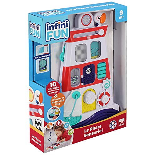 Infini Fun, Der sensorische Leuchtturm, Spielzeug zum Erwachen und Sensoren, Texturen, 9 Monate von Infini Fun
