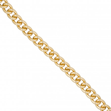 Infinity Hearts Aluminium Leicht Gold Meter Kette 13x11mm - 50cm von Infinity Hearts