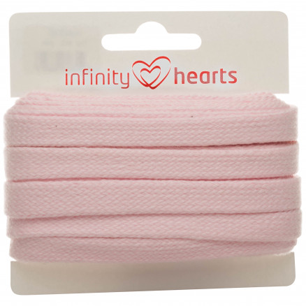 Infinity Hearts Anorakschnur Baumwolle flach 10mm 500 Hellrot - 5m von Infinity Hearts