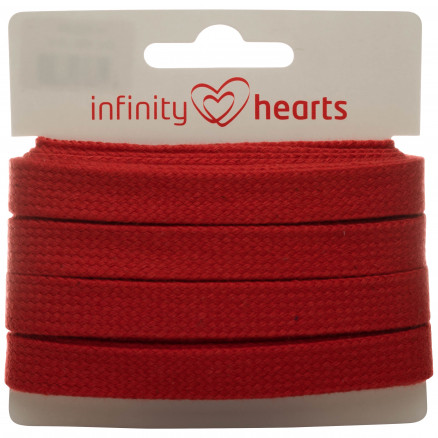 Infinity Hearts Anorakschnur Baumwolle flach 10mm 550 Rot - 5m von Infinity Hearts