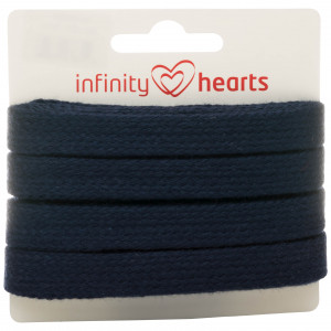 Infinity Hearts Anorakschnur Baumwolle flach 10mm 680 Marine - 5m von Infinity Hearts