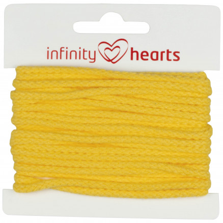 Infinity Hearts Anorakschnur Baumwolle rund 3mm 340 Gelb - 5m von Infinity Hearts