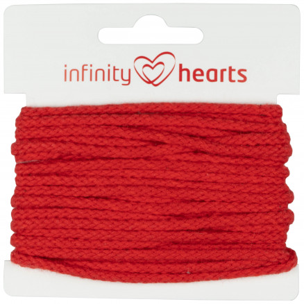 Infinity Hearts Anorakschnur Baumwolle rund 3mm 550 Rot - 5m von Infinity Hearts
