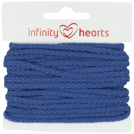 Infinity Hearts Anorakschnur Baumwolle rund 3mm 650 Blau - 5m von Infinity Hearts
