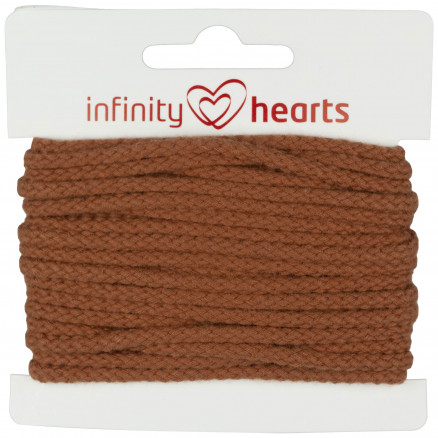 Infinity Hearts Anorakschnur Baumwolle rund 3mm 850 Hellbraun - 5m von Infinity Hearts