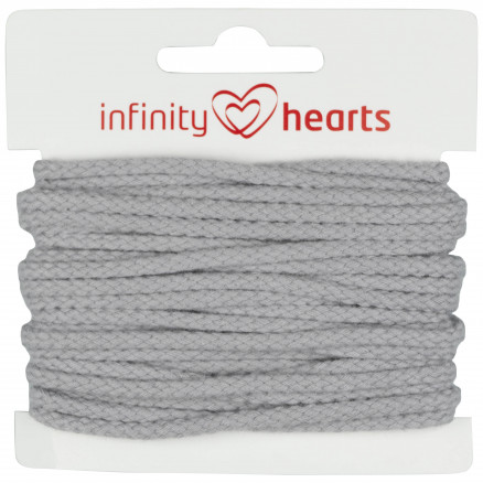 Infinity Hearts Anorakschnur Baumwolle rund 3mm 920 Hellgrau - 5m von Infinity Hearts