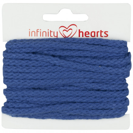 Infinity Hearts Anorakschnur Baumwolle rund 5mm 650 Blau - 5m von Infinity Hearts