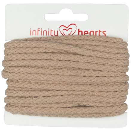 Infinity Hearts Anorakschnur Baumwolle rund 5mm 820 Beige - 5m von Infinity Hearts