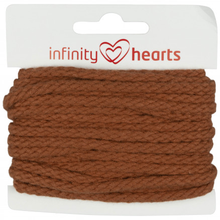 Infinity Hearts Anorakschnur Baumwolle rund 5mm 850 Hellbraun - 5m von Infinity Hearts