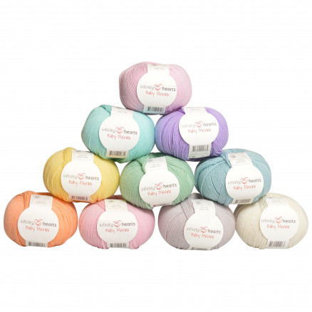 Infinity Hearts Baby Merino Farbpackung 05 Pastellfarben - 10 Stk von Infinity Hearts