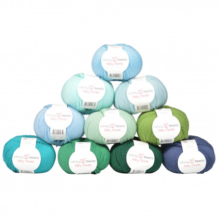 Infinity Hearts Baby Merino Farbpackung 16 Lila- und Blautöne - 10 Stk von Infinity Hearts