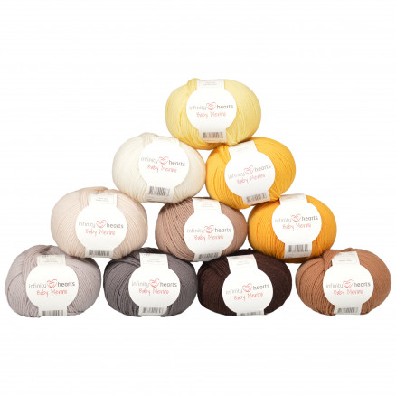 Infinity Hearts Baby Merino Farbpackung 18 Braun- und Gelbtöne - 10 Stk Infinity Hearts Baby Merino Farbpackung 18 Braun- und Gelbtöne - 10 Stk von Infinity Hearts