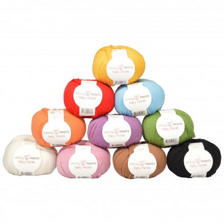 Infinity Hearts Baby Merino Farbpackung 19 Grundfarben - 10 Stk von Infinity Hearts