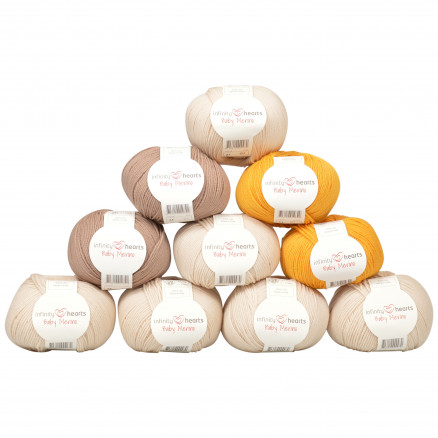 Infinity Hearts Baby Merino Farbpackung 25 Drei Nuancen von Beige und Gelb - 10 Stk von Infinity Hearts