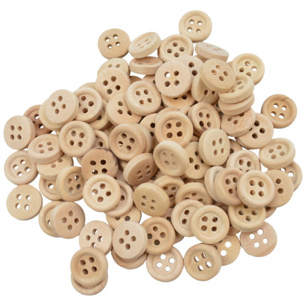 Infinity Hearts Knöpfe Holz 11mm - 100 Stk von Infinity Hearts