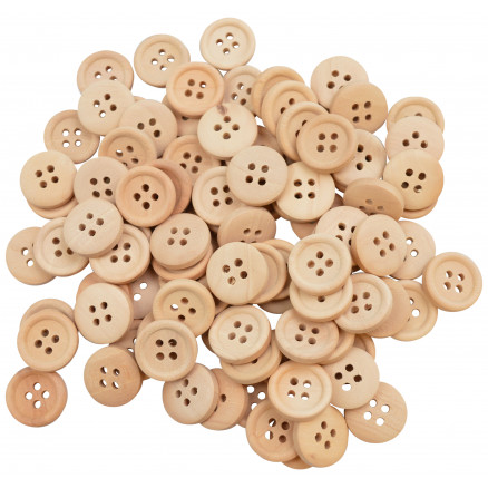 Infinity Hearts Knöpfe Holz 15mm - 100 Stk von Infinity Hearts
