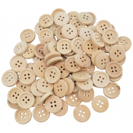 Infinity Hearts Knöpfe Holz 18mm - 100 Stk von Infinity Hearts