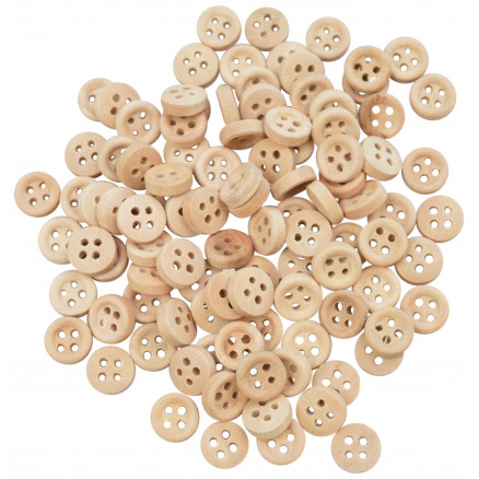 Infinity Hearts Knöpfe Holz 8mm - 100 Stk von Infinity Hearts
